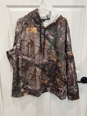 Realtree Camouflage Hooded Men's Shirt - Brown Green Black